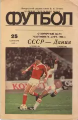 СССР - Дания 25.09.1985