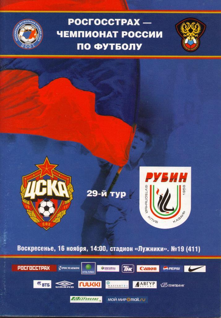 ЦСКА Москва - Рубин Казань 16.11.2008