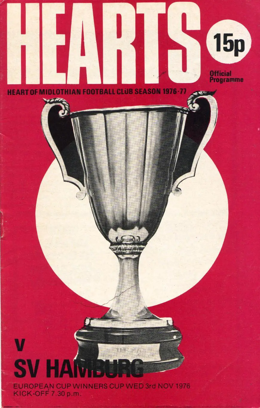 Хартс Шотландия - Гамбург ФРГ 03.11.1976