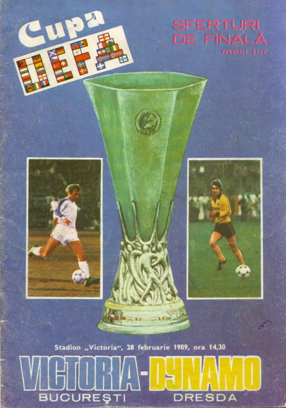 Виктория Бухарест, Румыния - Динамо Дрезден, ГДР 28.02.1989