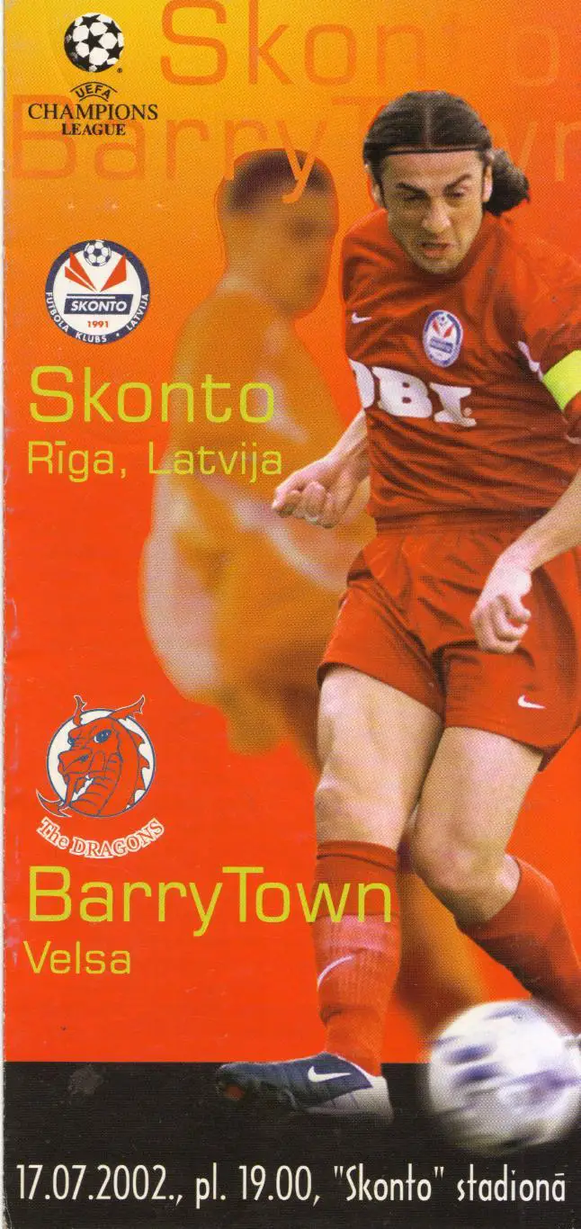 Сконто Латвия - Барри Таун Уэльс 17.07.2002