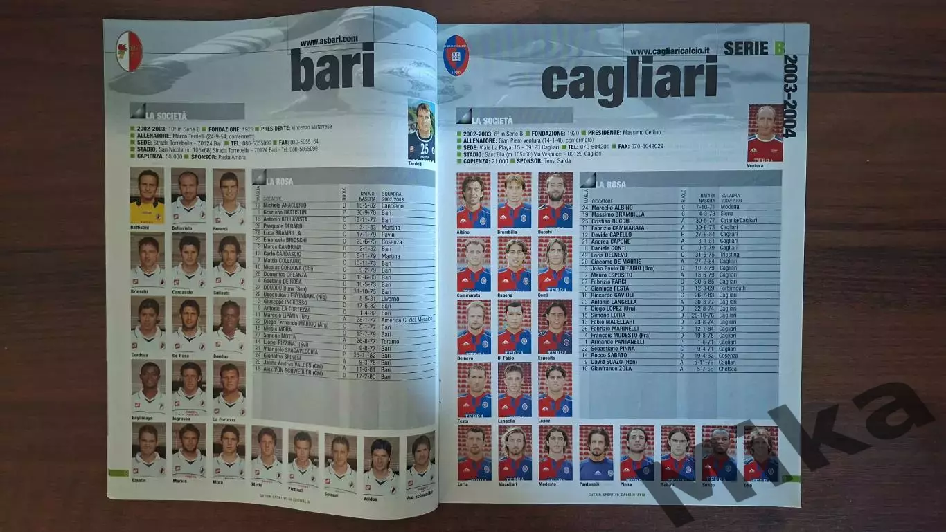 Из Guerin sportivo Calcioitalia Serie B 2003-04 1