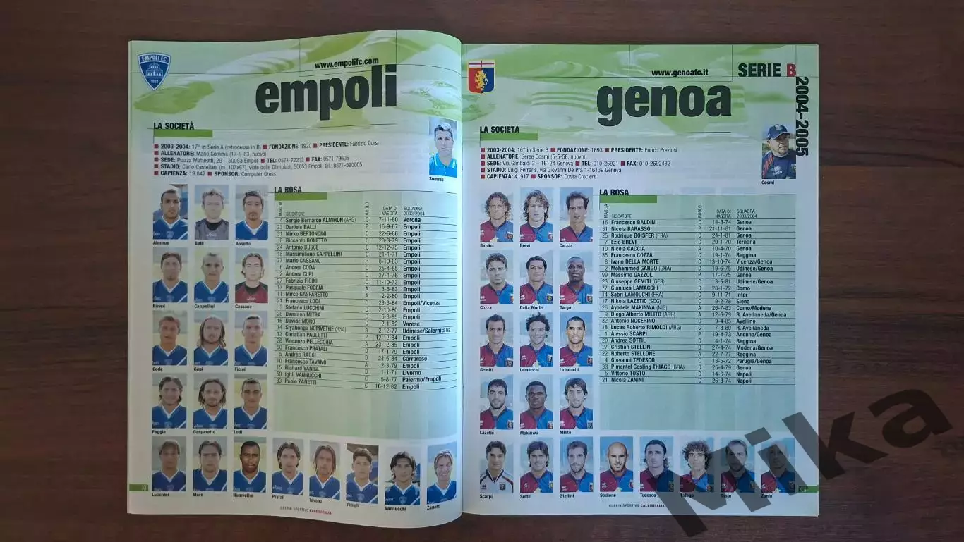 Из Guerin sportivo Calcioitalia Serie B 2004-05 2