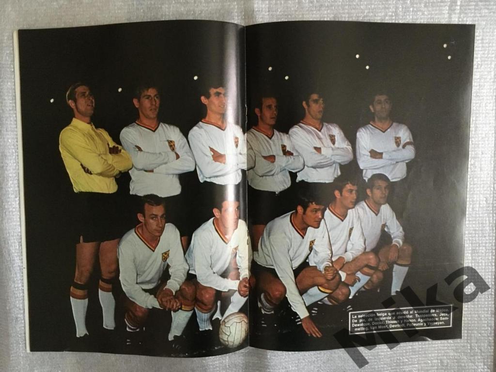 Enciclopedia del Futbol № 12 (Бельгия, Чехословакия, Швеция) Постер сб.Бельгия 2