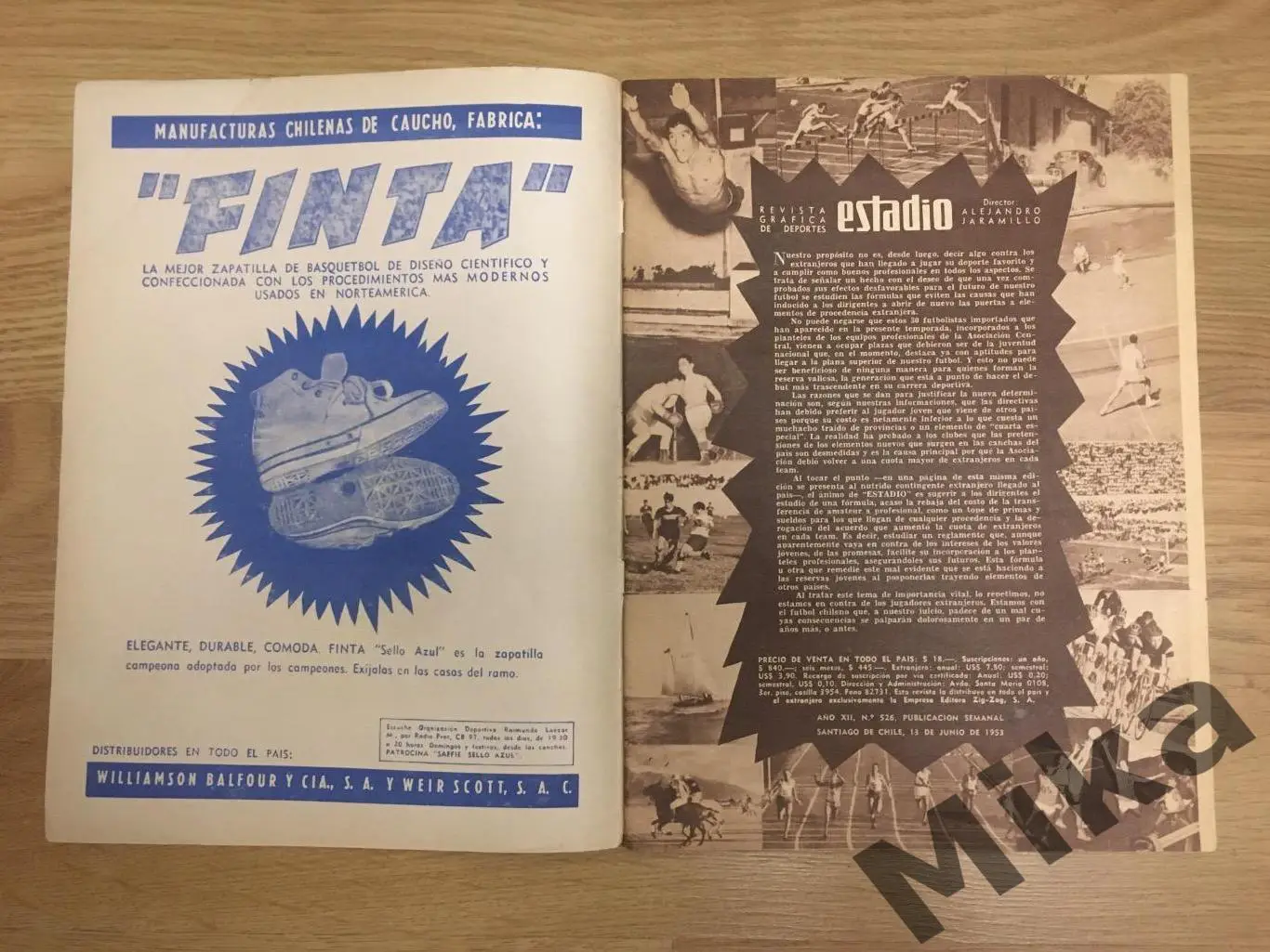 Estadio (Чили) 526, 1953 1
