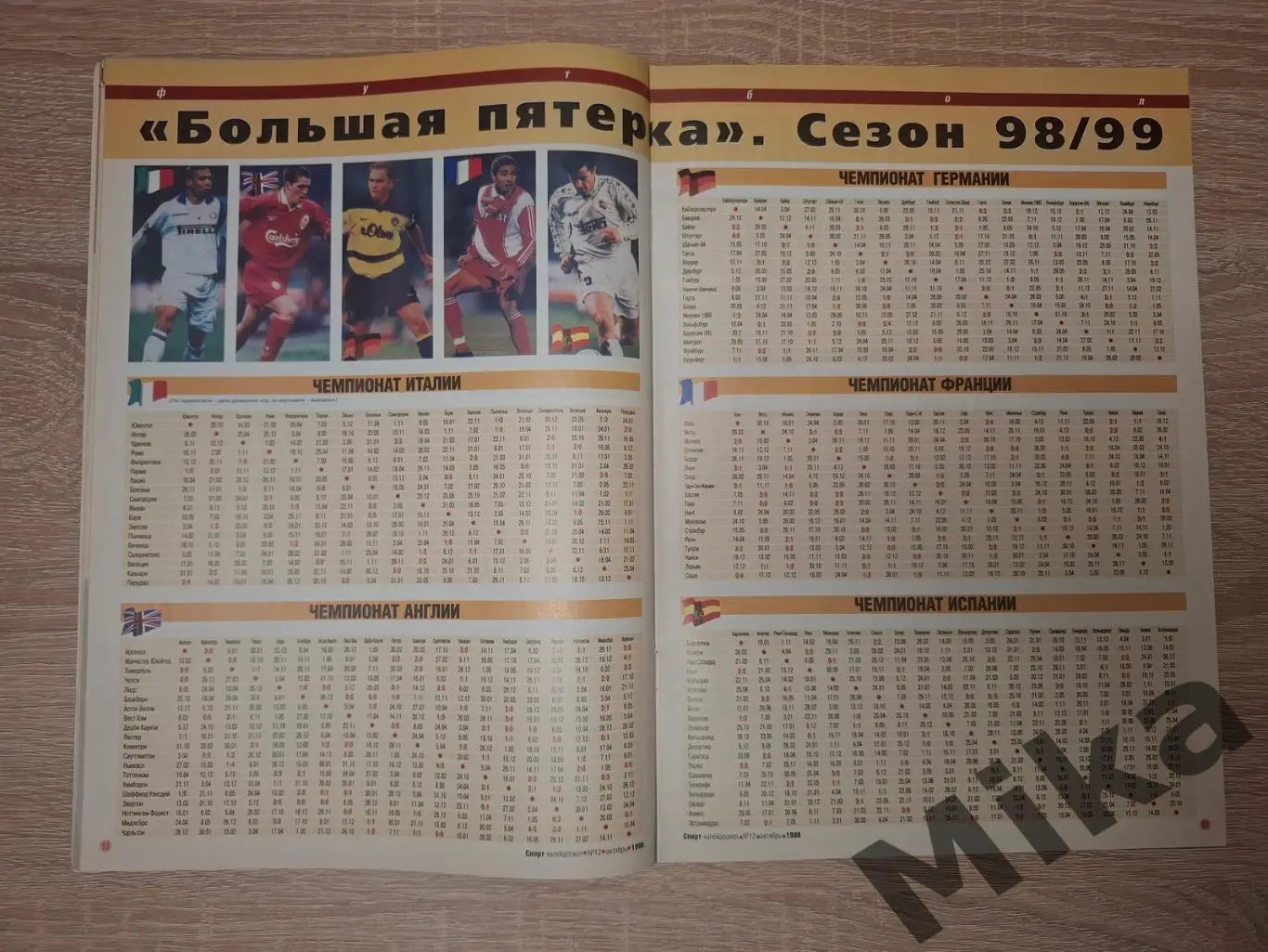 Спорт Калейдоскоп 12-1998 постер Спартак 3