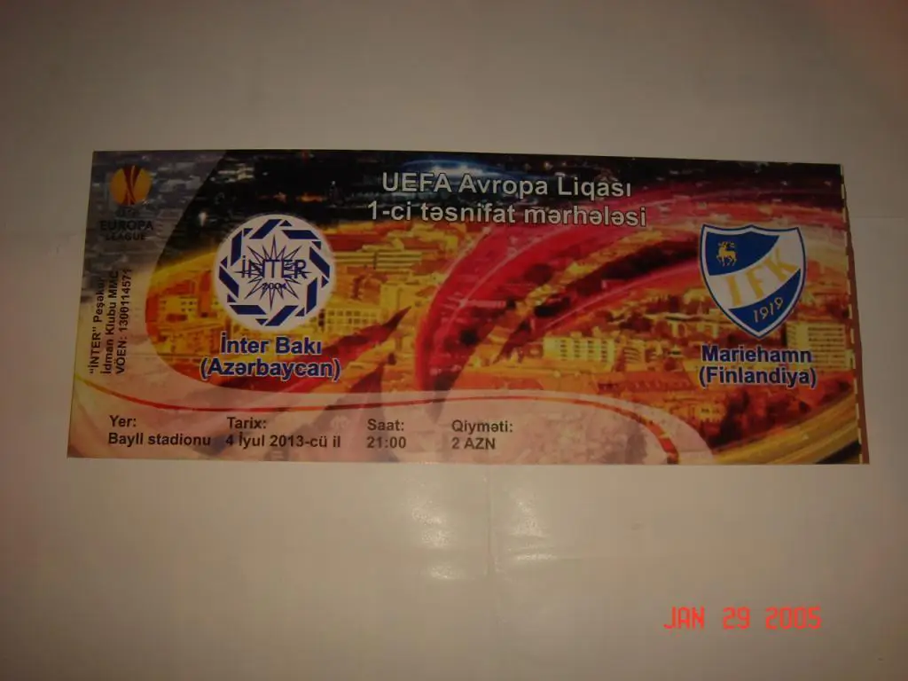 Интер баку - мариехам2013