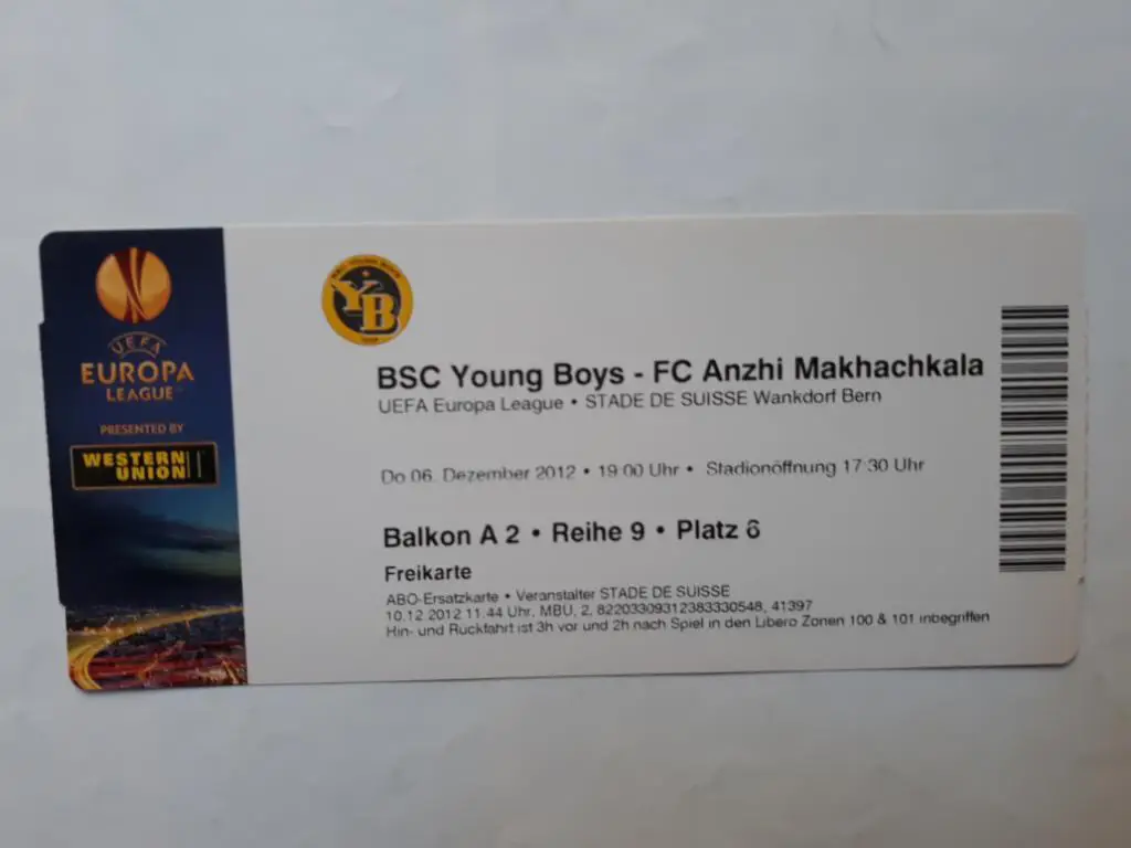 Янг Бойс --Анжи 2012