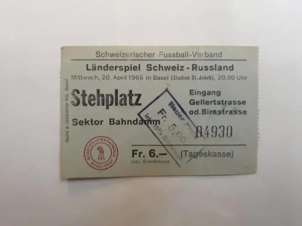 Швейцария -- Ссср .. 1966