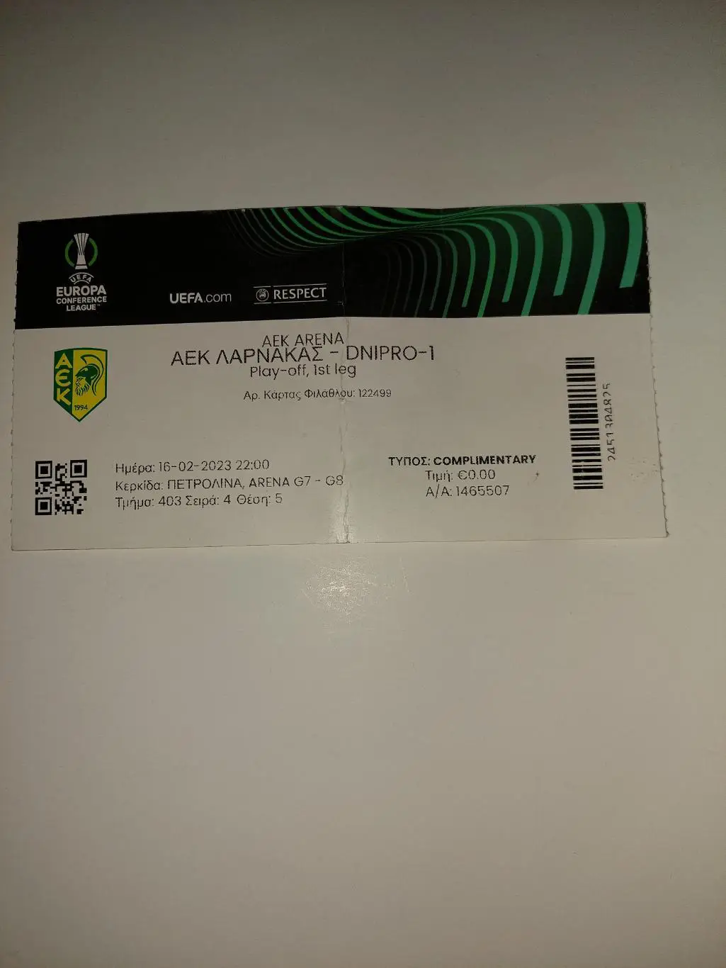Аек -Днипро .2023