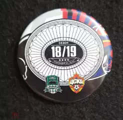 Знак фк Краснодар фк ЦСКА закатной футбол 2018