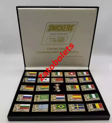 Футбол Чемпионат Мира 1994 США Набор знаков Участники Сникерс Snickers 2 вид 1