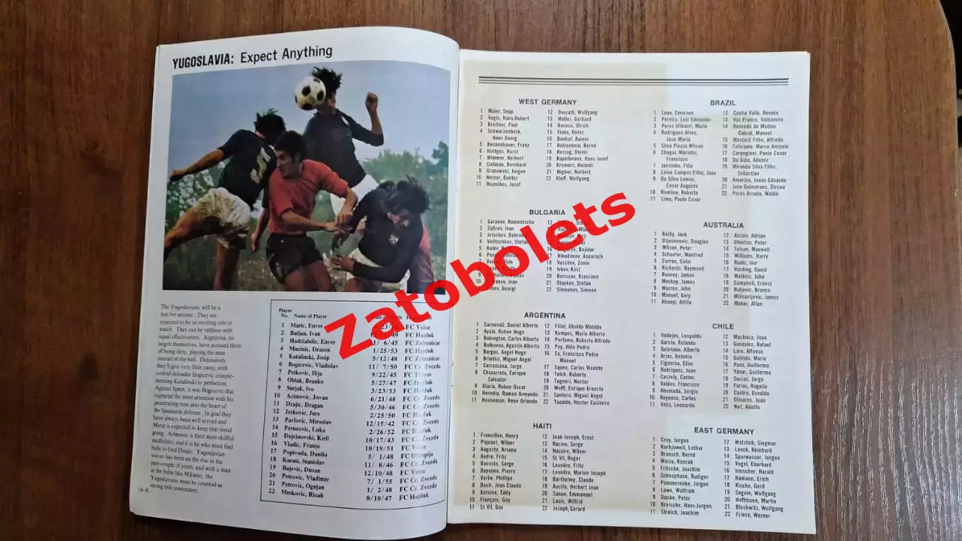 Чемпионат Мира 1974 Германия SOCCER 4