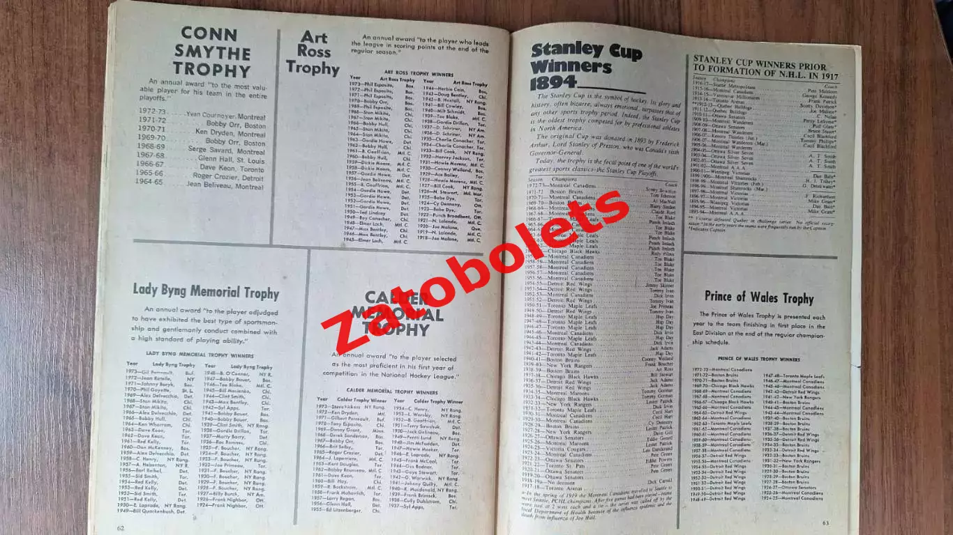 НХЛ журнал SPORTS EXTRA HOCKEY март 1974 5