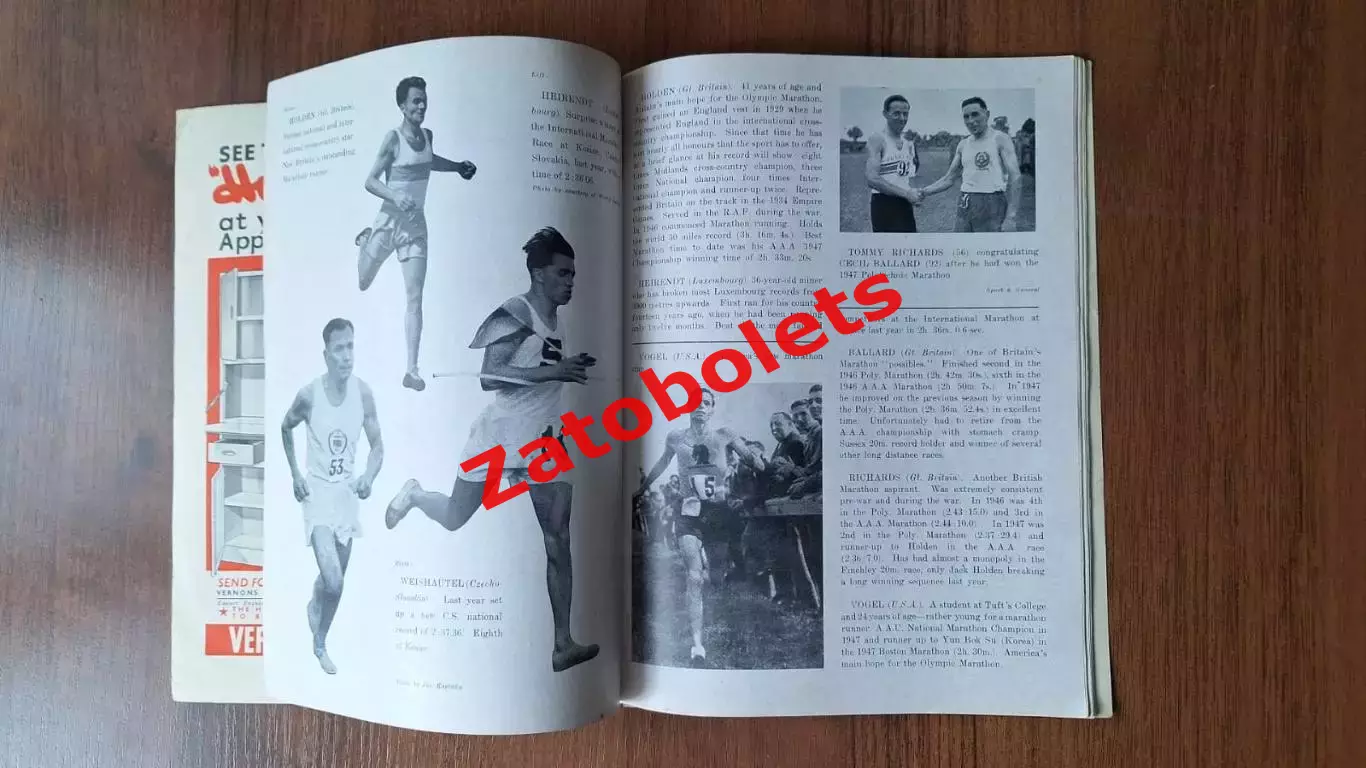 Олимпийские Игры Олимпиада 1948 Лондон Англия Легкая атлетика 4