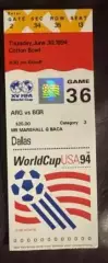 билет Аргентина - Болгария 1994 Чемпионат Мира
