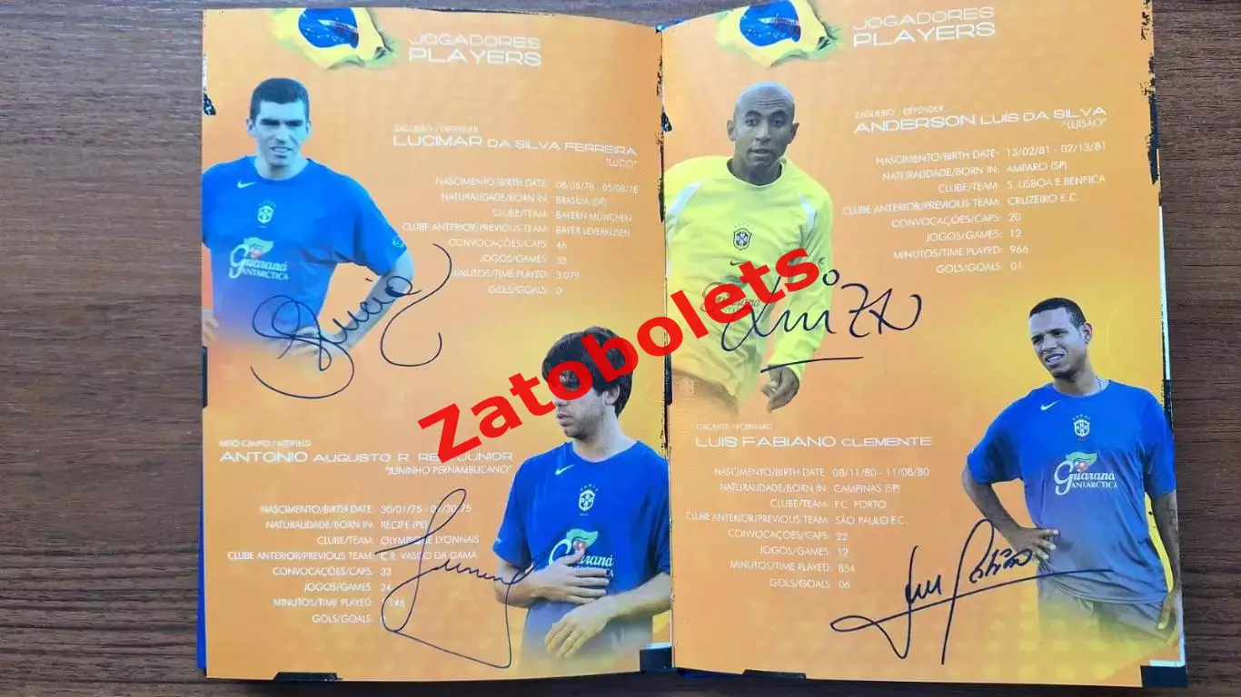 Бразилия Кака Роберто Карлос Роналдиньо Роналдо Кафу Лусио Дида Майкон Жуниньо 5