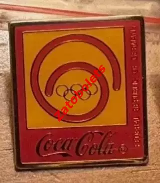 Знак Олимпийские Игры Олимпиада 1988 Калгари спонсор Coca-Cola