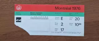 билет Гребля 20.07.76 Олимпийские Игры Олимпиада 1976 Монреаль Канада