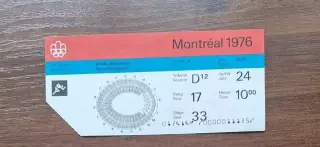 билет Легкая атлетика 24.07.76 Олимпийские Игры Олимпиада 1976 Монреаль Канада