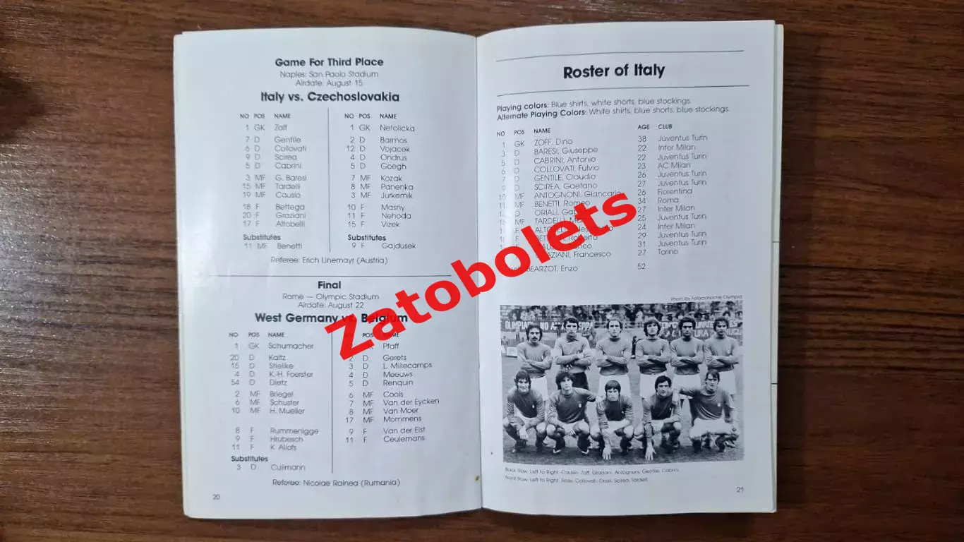 Чемпионат Европы 1980 Globe Kicker 7