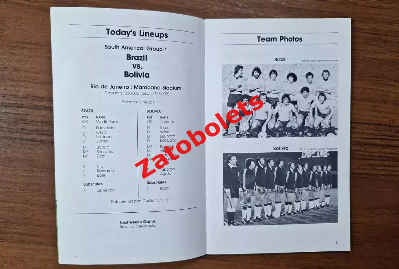 Бразилия - Боливия 1981 Globe Kicker Отборочный матч Чемпионата Мира 1982 1