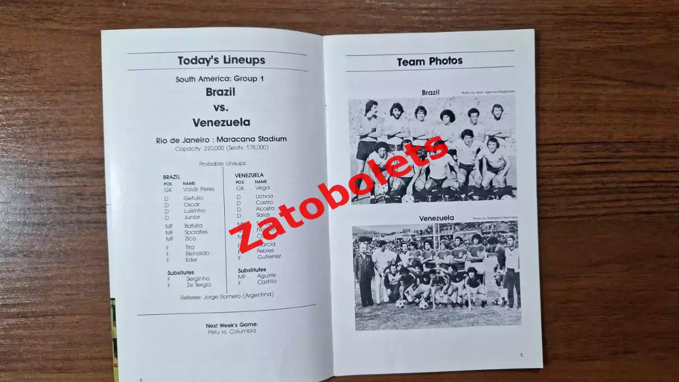 Бразилия - Венесуэла 1981 Globe Kicker Отборочный матч Чемпионата Мира 1982 1