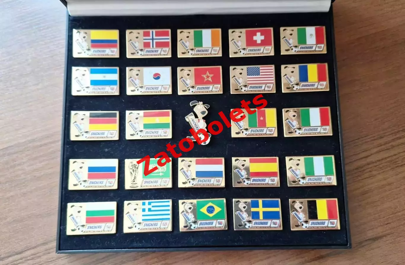 Футбол Чемпионат Мира 1994 США Набор знаков Участники Сникерс Snickers