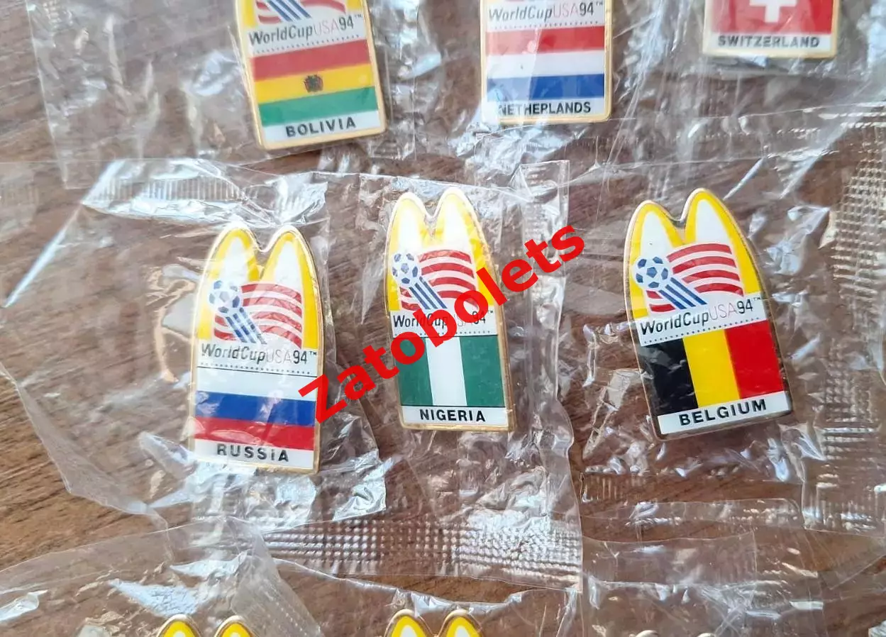 Футбол Чемпионат Мира 1994 США Набор знаков Участники McDonald's Макдональдс 1