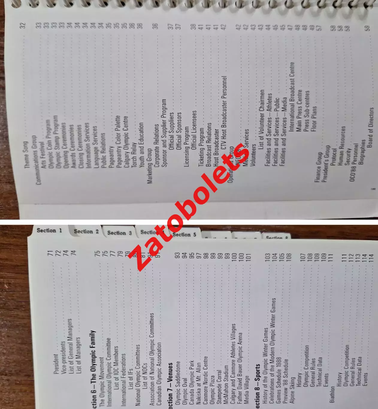 Олимпиада 1988 Олимпийские игры Калгари Канада Медиа гид 2