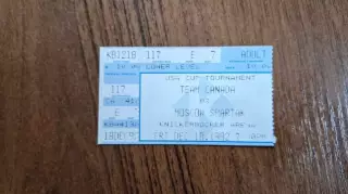 Билет Канада - Спартак Москва 18.12.1992 Кубок США