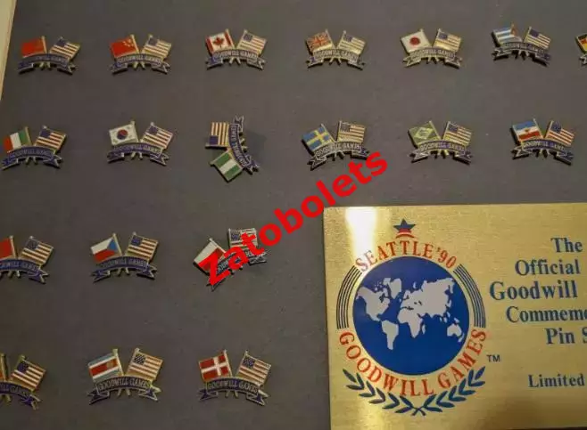 Знаки Игры доброй воли 1990 Сиэттл США Страны флаги СССР 1