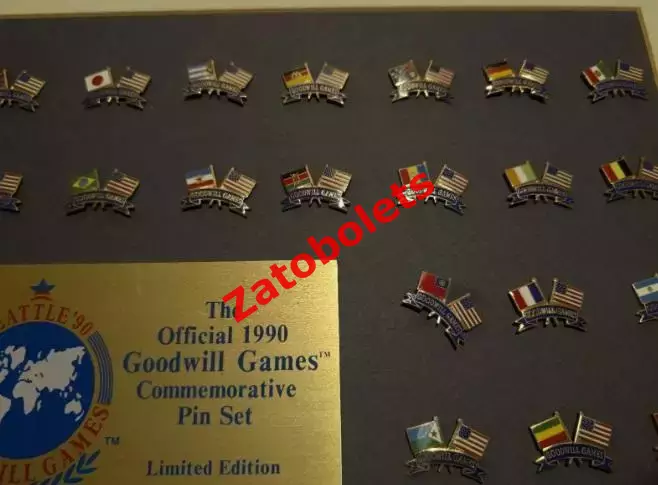 Знаки Игры доброй воли 1990 Сиэттл США Страны флаги СССР 2