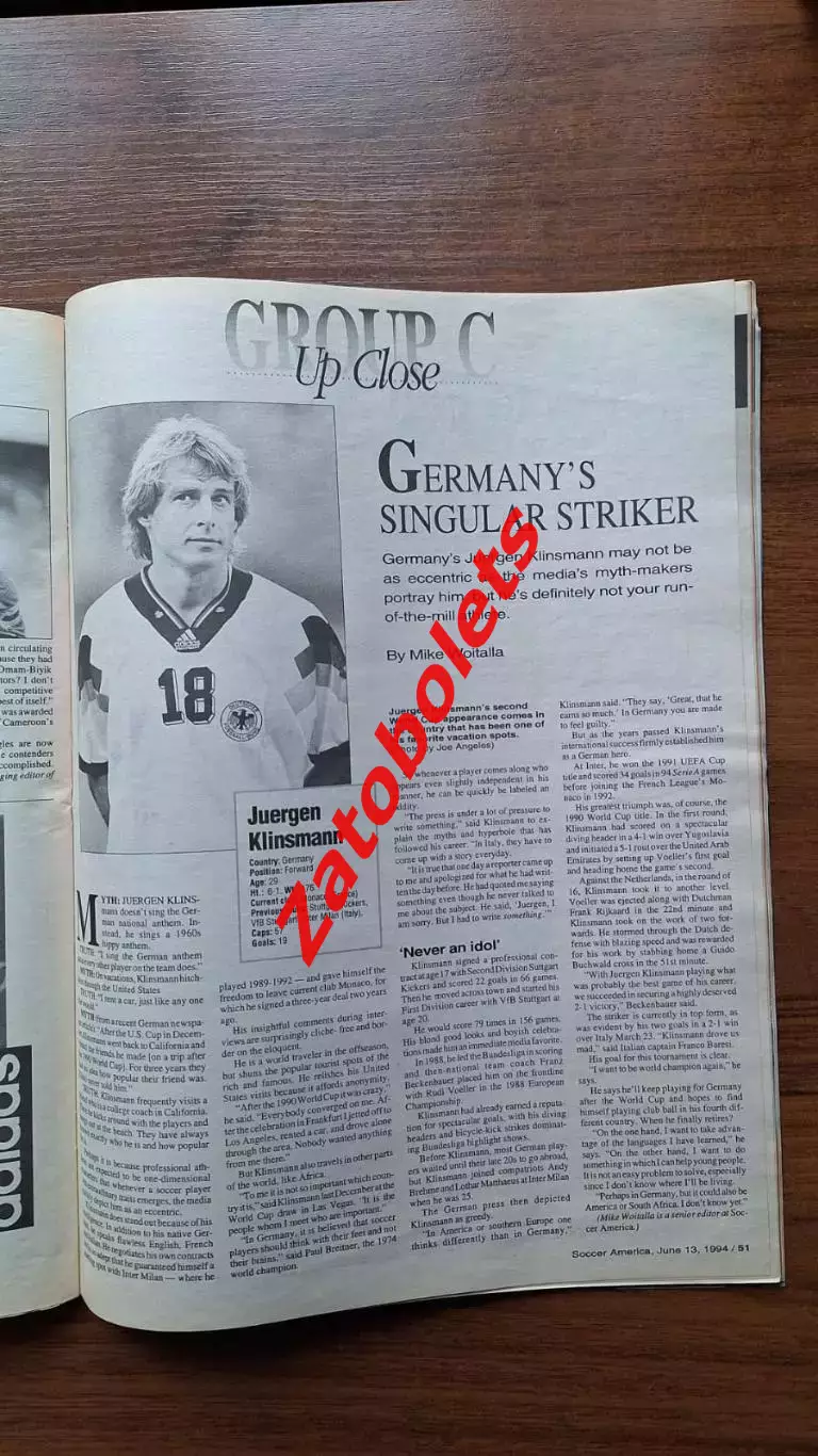 Чемпионат Мира 1994 США гид - Preview Soccer America 6