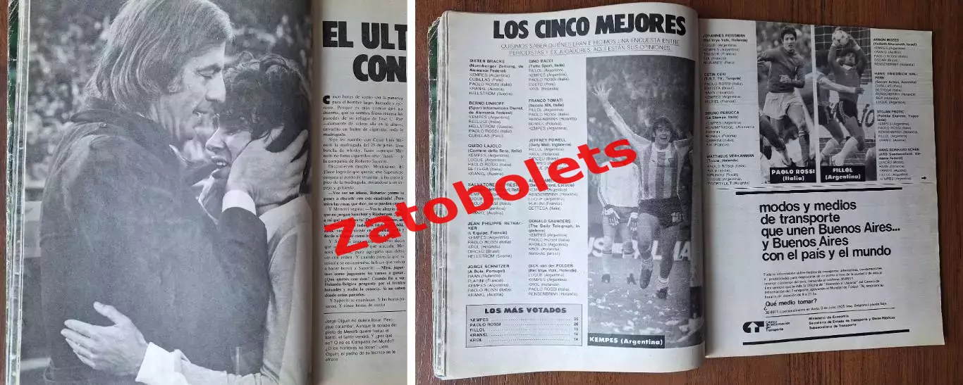 Чемпионат Мира 1978 Аргентина Финал Итоги Футбол El Grafico 4
