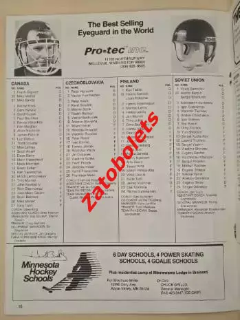 Хоккей США Молодежный Чемпионат Мира 1981 1982 U-20 сборная СССР 1