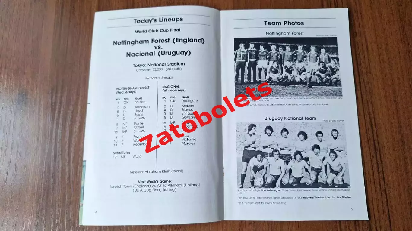 Ноттингем Форест Англия - Насьональ Уругвай 1980 Межконтинентальный кубок Финал 2