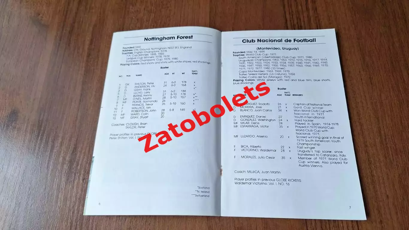 Ноттингем Форест Англия - Насьональ Уругвай 1980 Межконтинентальный кубок Финал 3