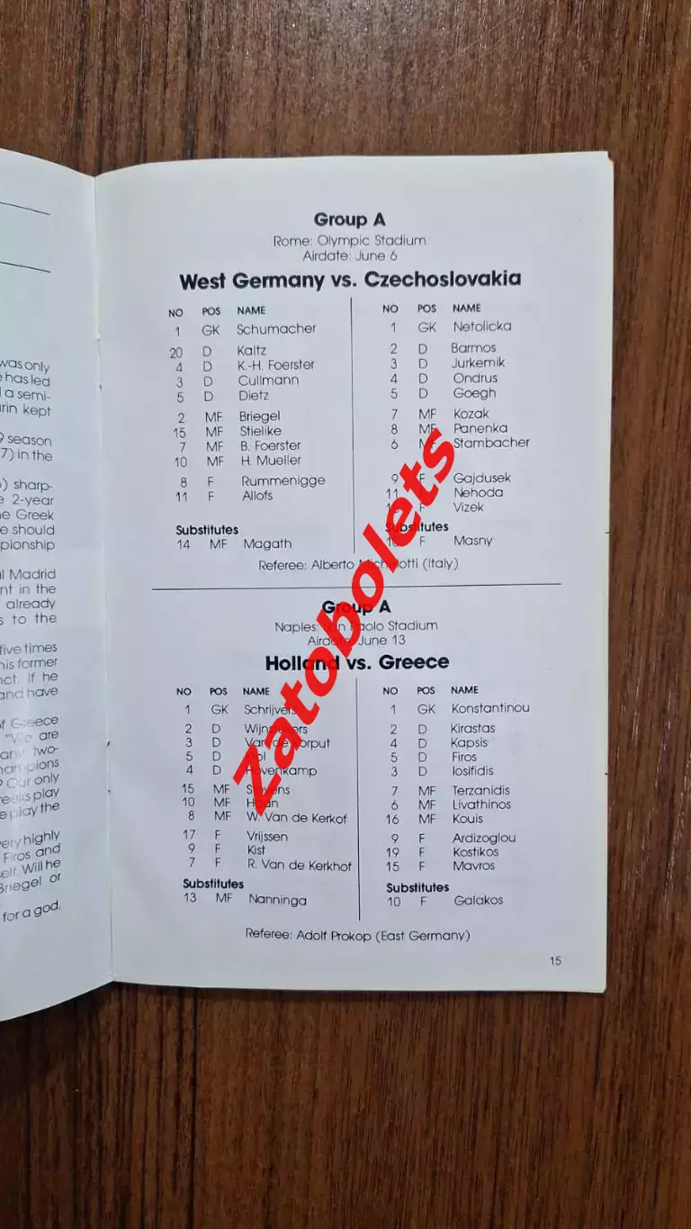 Чемпионат Европы 1980 Globe Kicker 4