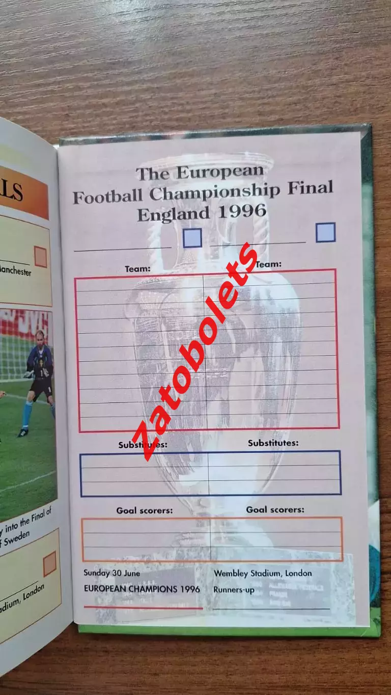 Футбол Чемпионат Европы 1996 Англия Ladybird сборная Россия 4