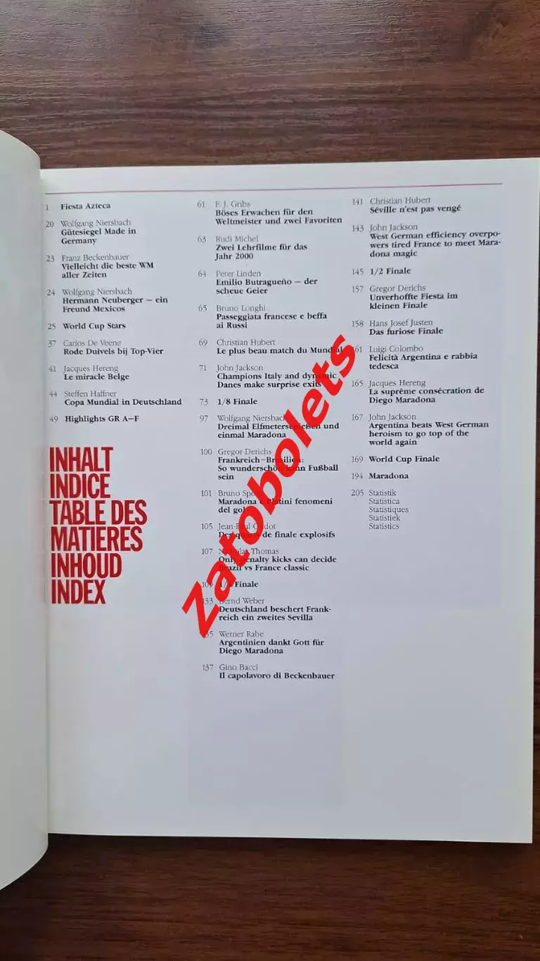 Фотоальбом Футбол Чемпионат Мира 1986 Мексика 2