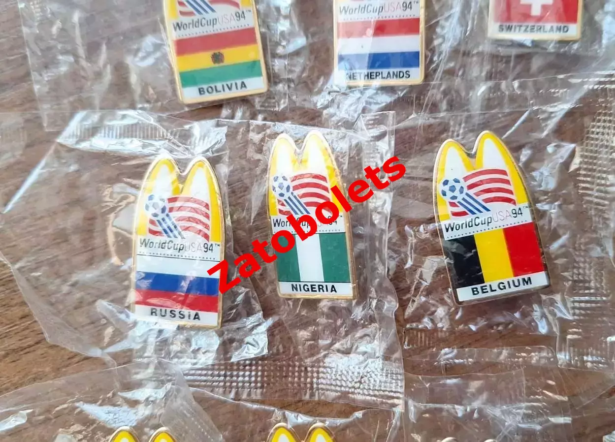 Футбол Чемпионат Мира 1994 США Набор знаков Участники McDonald's Макдональдс 1
