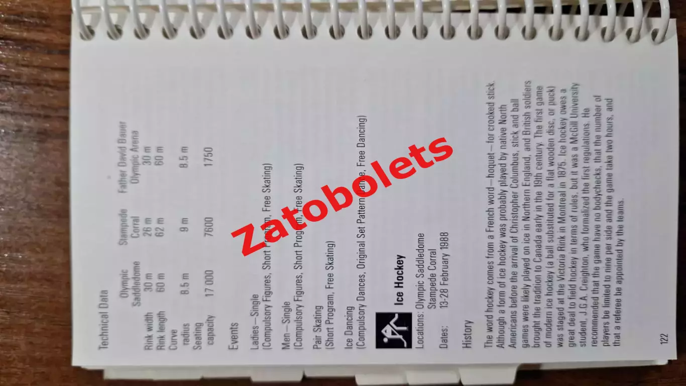 Олимпиада 1988 Олимпийские игры Калгари Канада Медиа гид 6