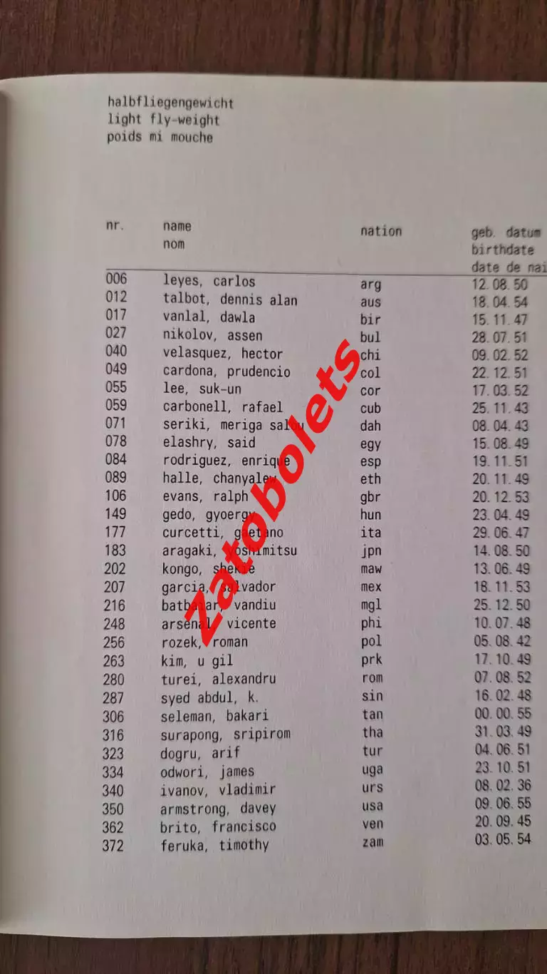 Программа Бокс 27.08.1972 Олимпийские Игры Олимпиада Мюнхен Германия ФРГ 3