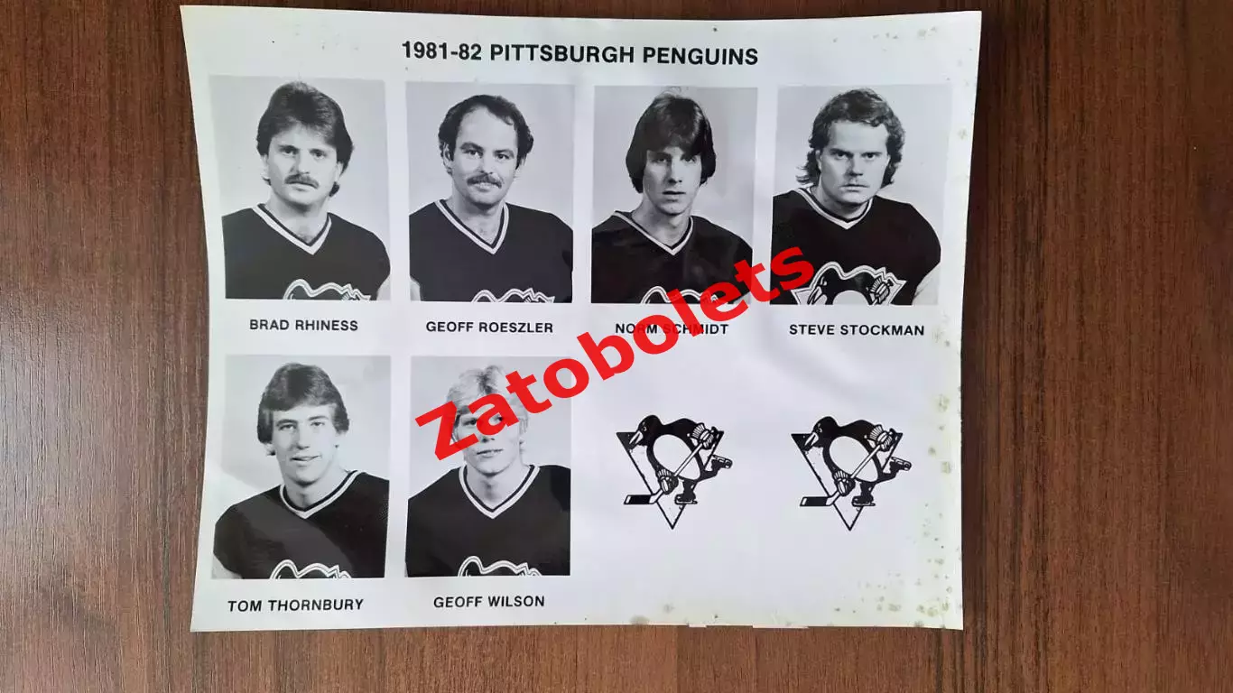 Хоккей НХЛ Питтсбург Пингвинз 1981-1982 2
