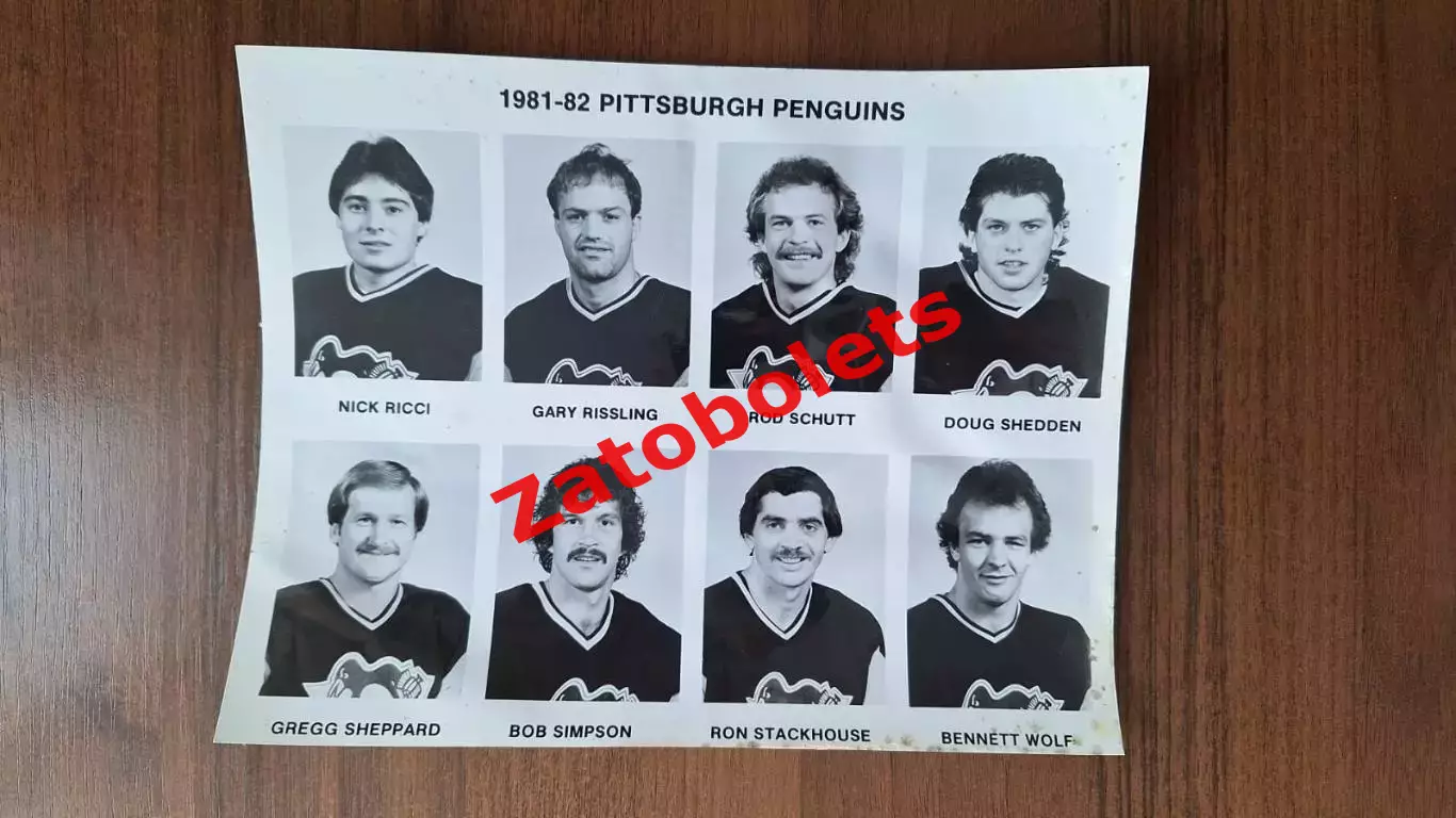 Хоккей НХЛ Питтсбург Пингвинз 1981-1982 3