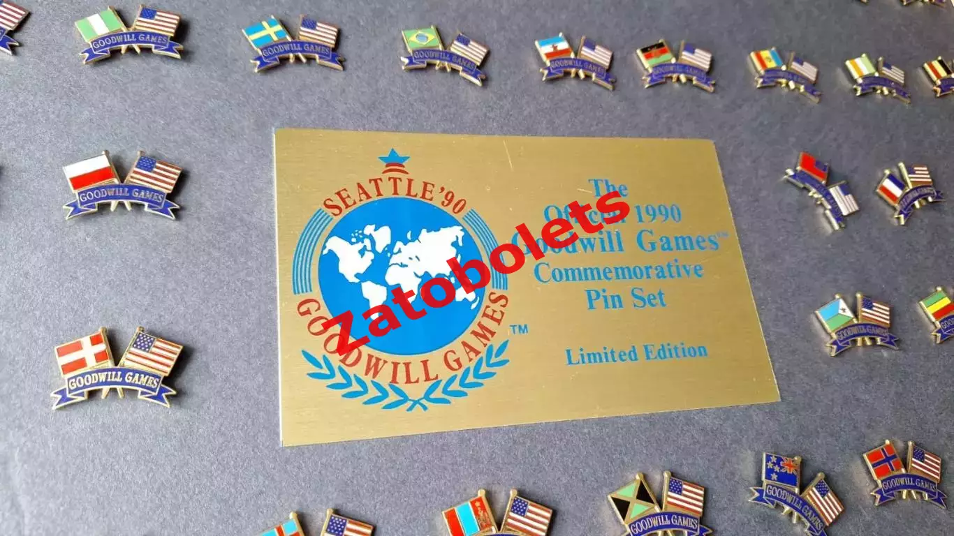 Знаки Игры доброй воли 1990 Сиэттл США Страны флаги СССР 1