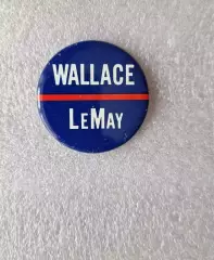 значок предвыборной кампании 1968 года Джордж Уоллес и Кертис Лемей