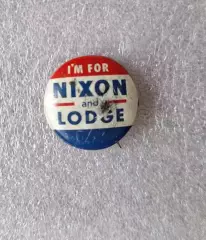 Значок предвыборной кампании Ричард Никсон и Генри Кэбота Лоджа-младшего
