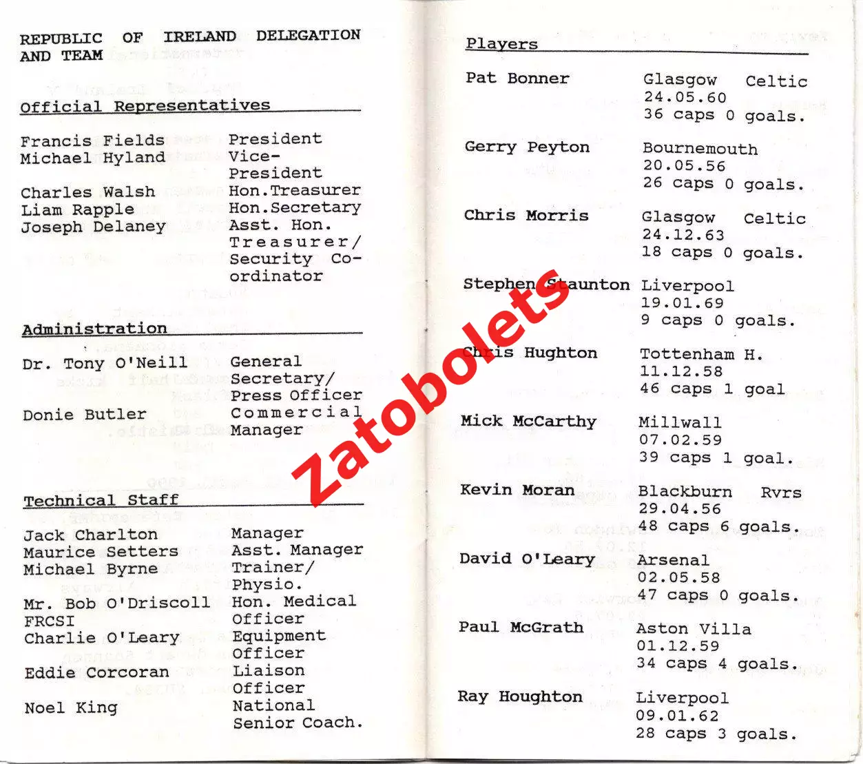 Ирландия - СССР 1990 Товарищеский матч 3